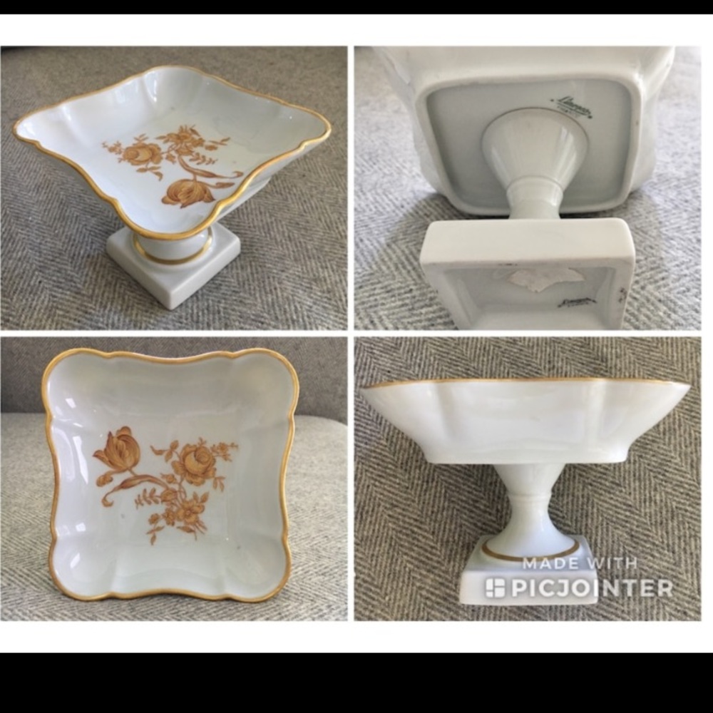 Limoge France Gold Trim Candy Dish